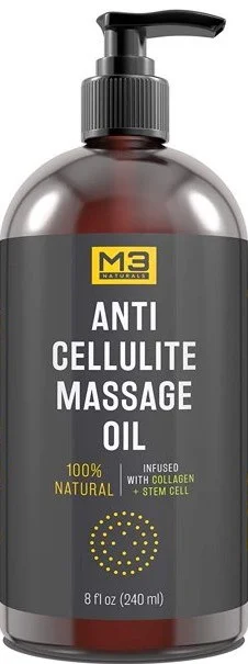 M3 Naturals Anti-cellulite Massage Oil Collagen And Stem Cell Infused