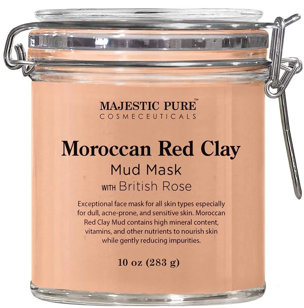 Mặt nạ Majestic Pure Red Clay Facial Mud Mask With British Rose