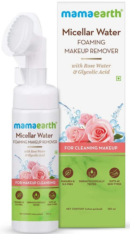 Rửa mặt tạo bọt Mamaearth Miscellar Foaming Makeup Remover With Glycolic Acid