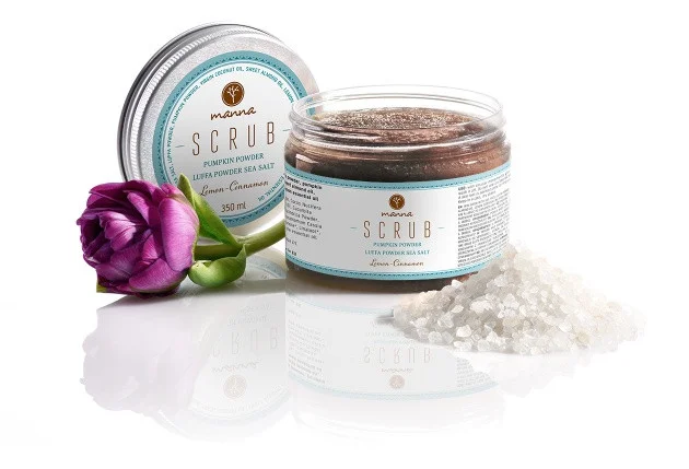 Manna Body Scrub with Pumpkin Powder & Luffa Powder
