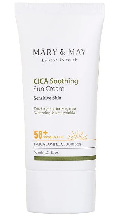 Kem MARY & MAY Cica Soothing Sun Cream SPF50+ Pa++++