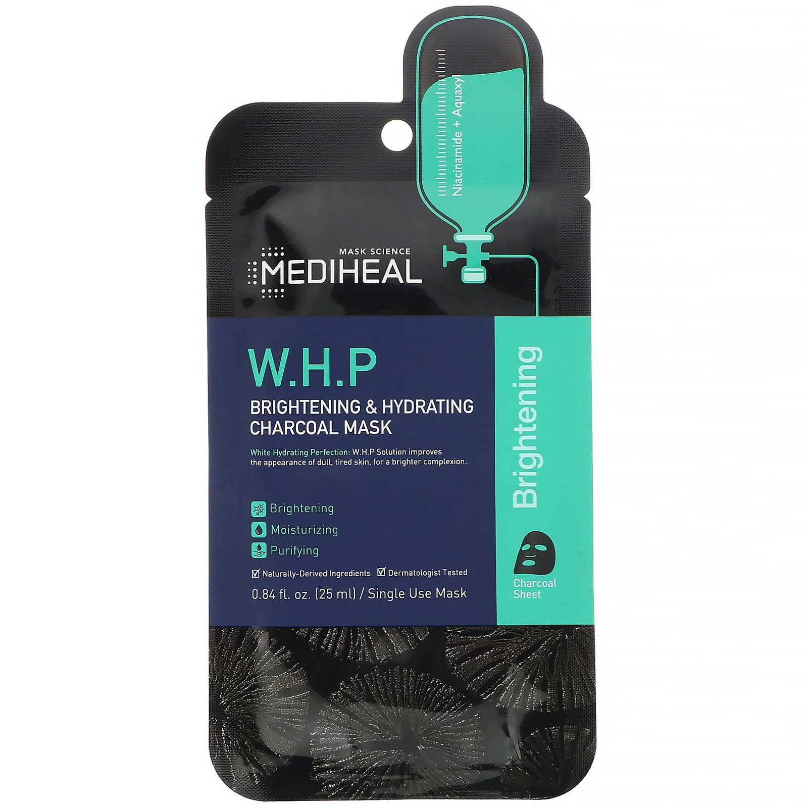 Mặt nạ MEDIHEAL W.H.P Brightening & Hydrating Charcoal Mask