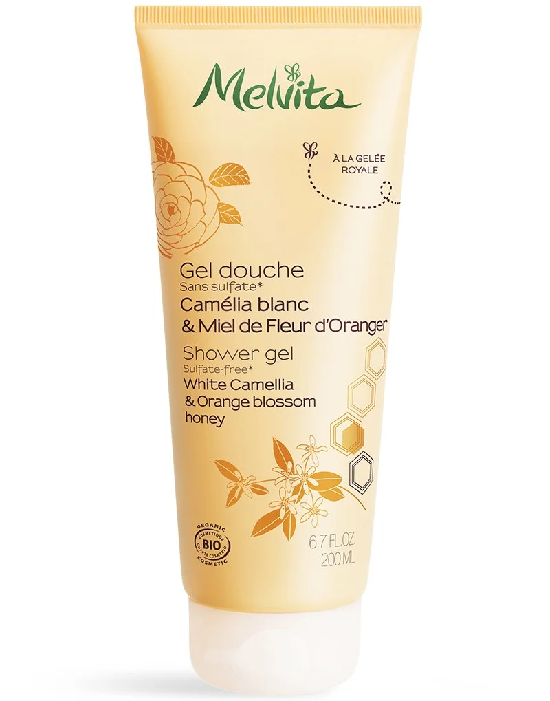 Melvita Shower Gel White Camellia & Orange Blossom Honey