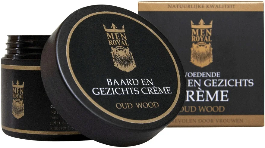 Men Royal Voedende Baard En Gezichtscrème Oud Wood
