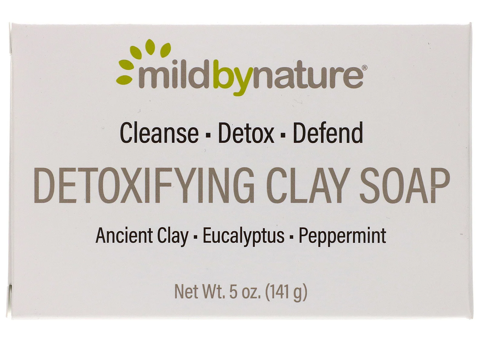 Mild By Natur Detoxifying Clay, Bar Soap, Eucalyptus & Peppermint, With Ancient Clay