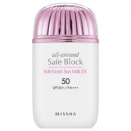 Missha All Around Safe Block Soft Finish Sun Milk Spf50+/Pa+++-