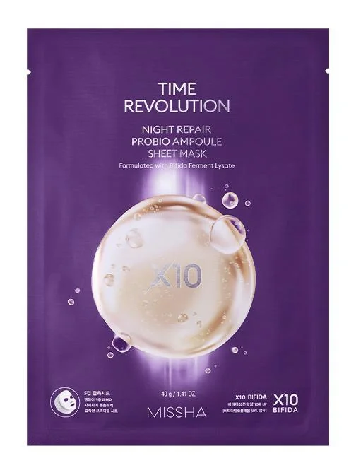 Missha Time Revolution Night Repair Probio Ampoule Sheet Mask