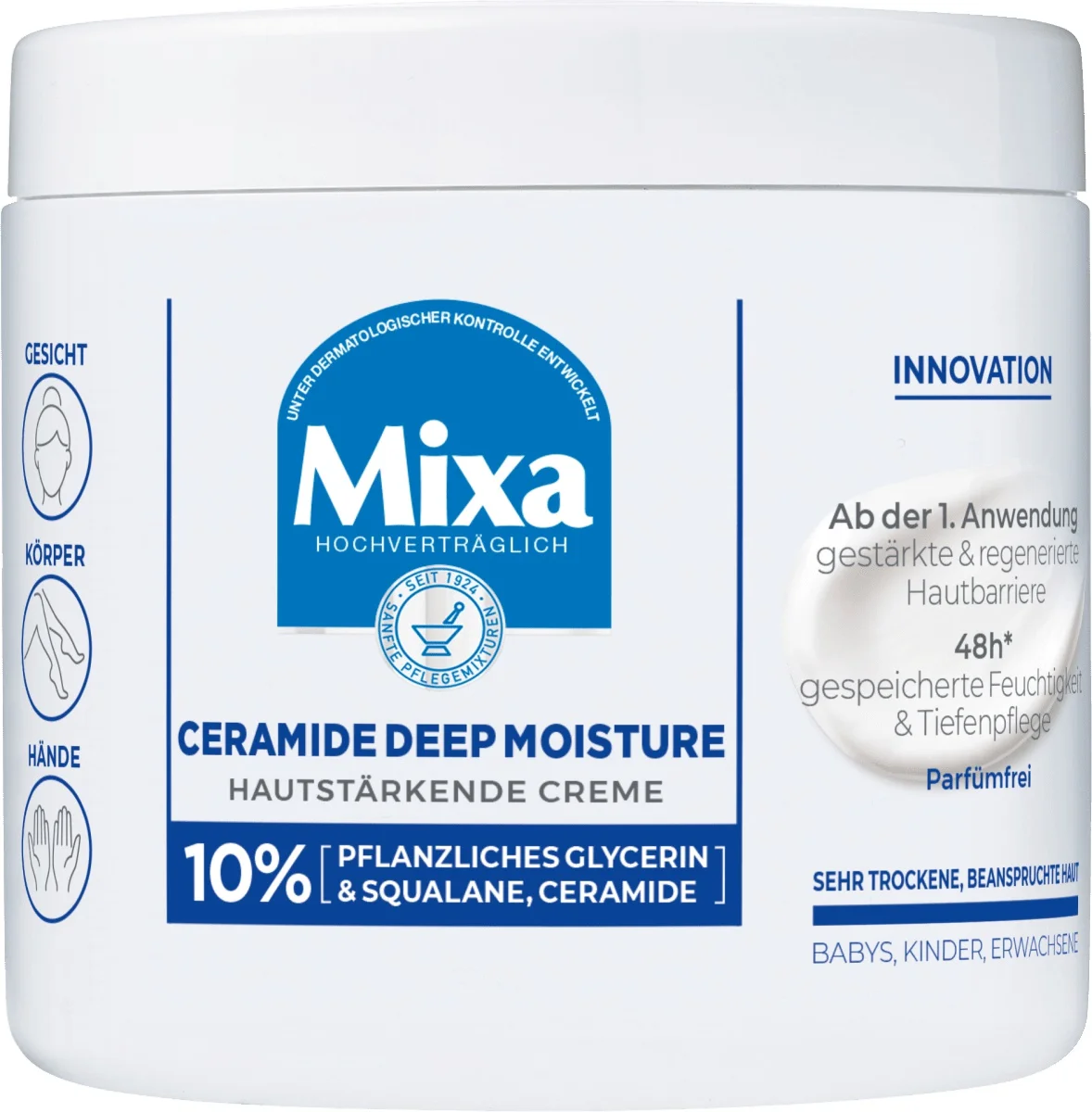 Kem Mixa Ceramide Moisture Skin Strengthening Cream