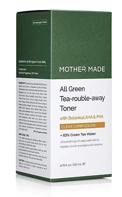 Nước hoa hồng Mother Made All Green Tea-Rouble-Away Face Toner