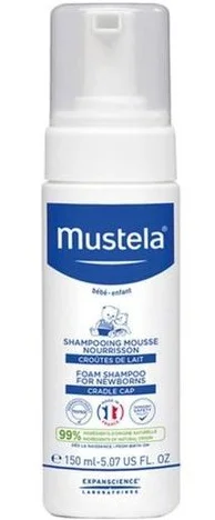 Rửa mặt tạo bọt Mustela Newborn Foaming Shampoo Against Hair Flaking