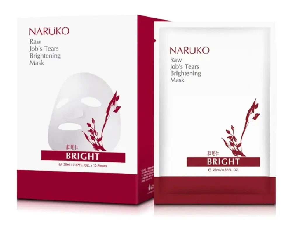 Mặt nạ Naruko Raw Job’S Tears Supercritical Co2 Pore Minimizing Brightening Mask