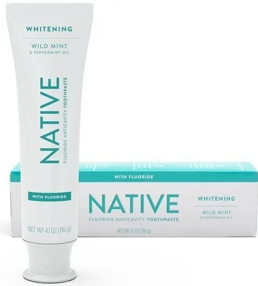 Kem đánh răng Native Fluoride Anticavity Toothpaste Whitening Wild Mint & Peppermint Oil