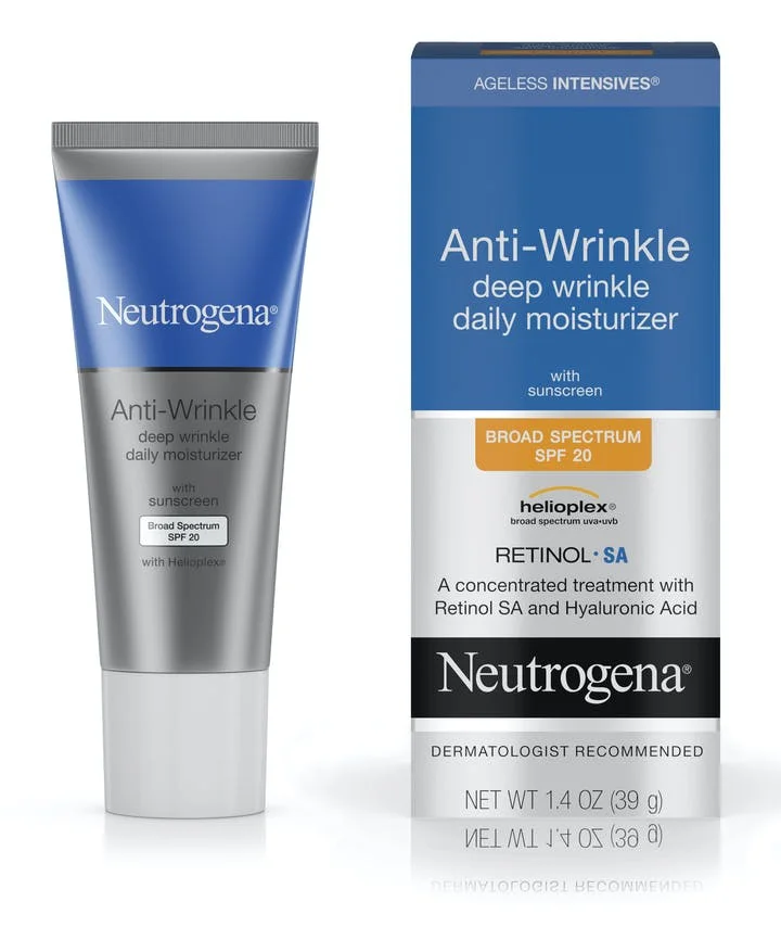 Kem dưỡng ẩm Neutrogena Ageless Intensives® Anti-Wrinkle Deep Wrinkle Daily Moisturizer Broad Spectrum Spf 20