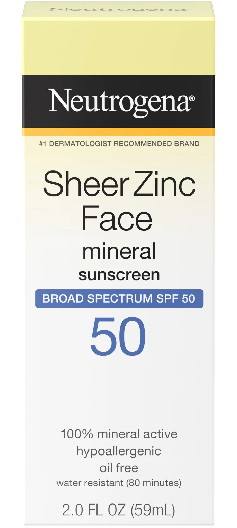 Nước hoa Neutrogena Sheer Zinc Fragrance Free Face Dry Touch Sunscreen Lotion SPF 50