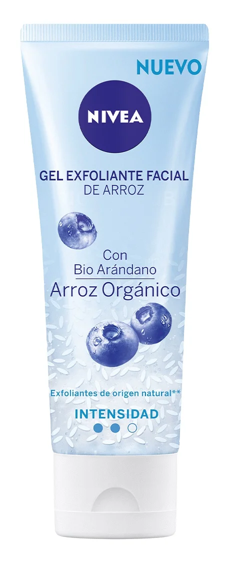 Nivea Gel exfoliante facial de arroz con bio arandano
