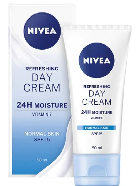 Nivea Refreshing Day Cream 24Hour Moisture Normal Skin Spf 15 With Vitamin E
