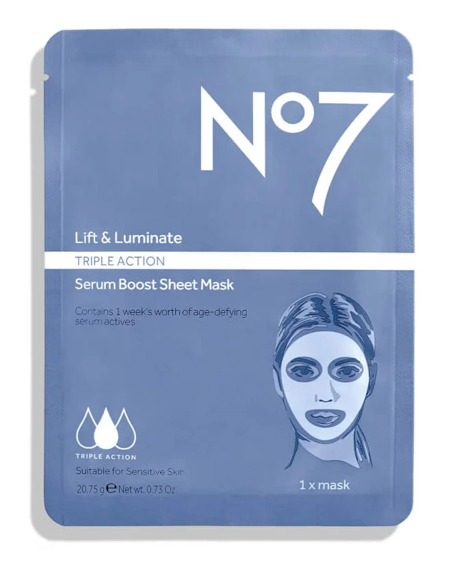 Mặt nạ No7 Lift & Luminate Triple Action Serum Boost Sheet Masks