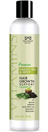Dầu gội Nourish Beauté Premium Sulfate Free Hair Growth Support Shampoo - Green Tea & Mint