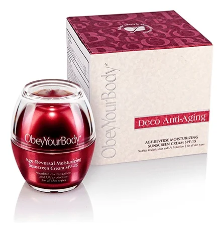 ObeyYourBody DECO COLLECTION AGE-REVERSE MOISTURIZING SUNSCREEN CREAM SPF-15