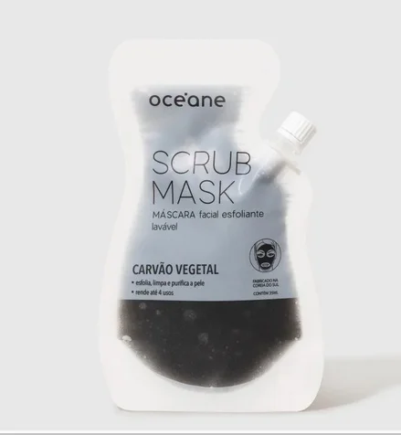 Oceane Scrub Mask - Máscara Facial Esfoliante Carvão Vegetal