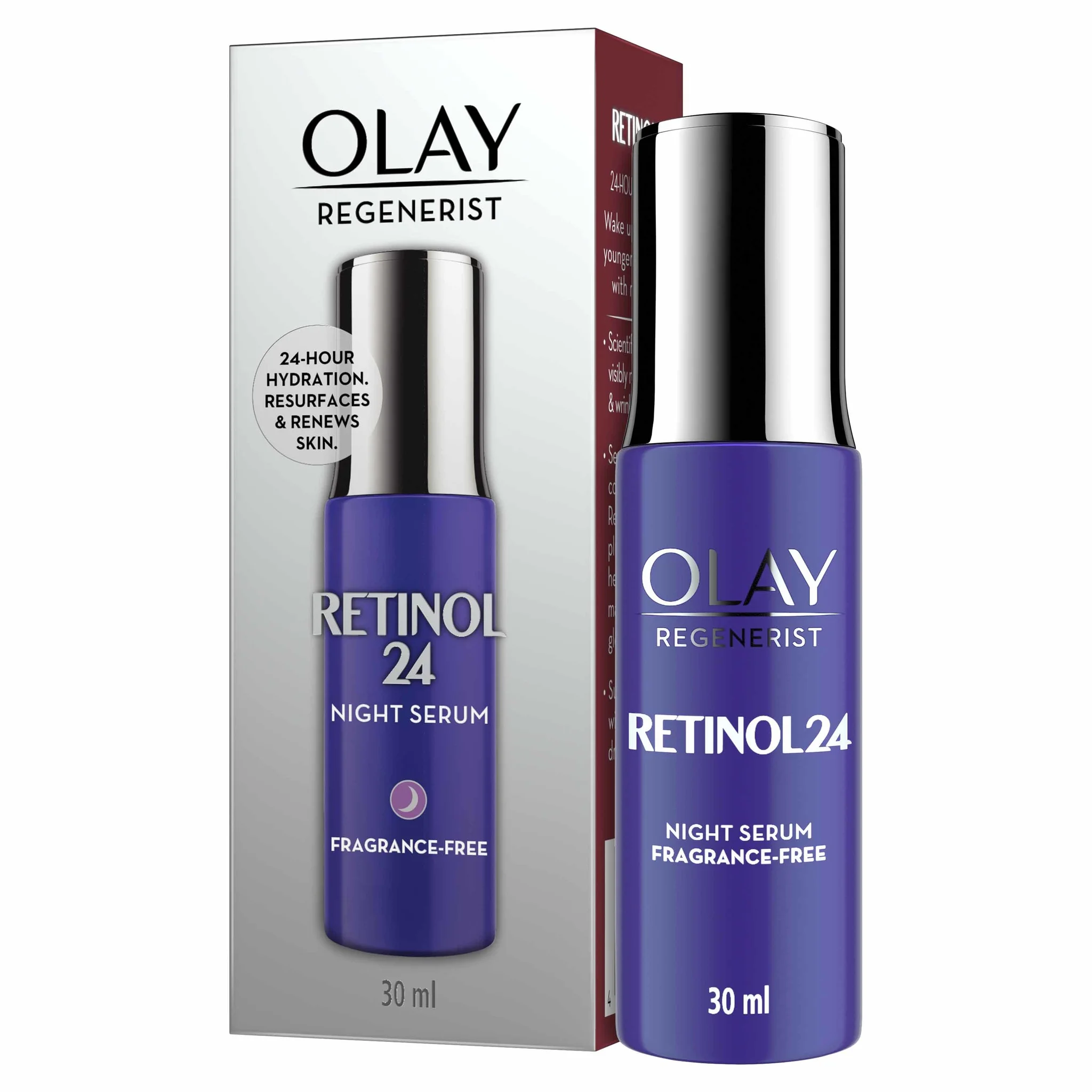 Tinh chất Olay Ngừa Lão Hóa, Tái Tạo Da Ban Đêm Regenerist Retinol 24 Night Serum Fragrance-Free