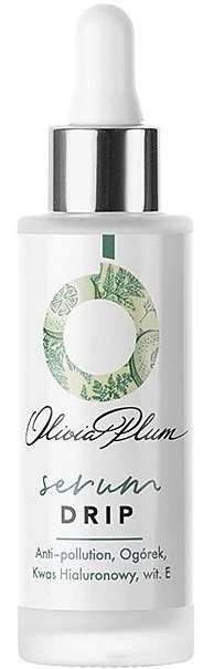 Olivia Plum Serum Drip - Serum Nawilżające Do Twarzy O Lekkiej Konsystencji Z Kwasem Hialuronowym I Wit. E