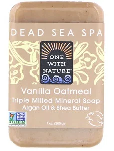 Xà phòng One With Nature Vanilla Oatmeal Soap With Dead Sea Minerals, Argan Oil & Shea Butter