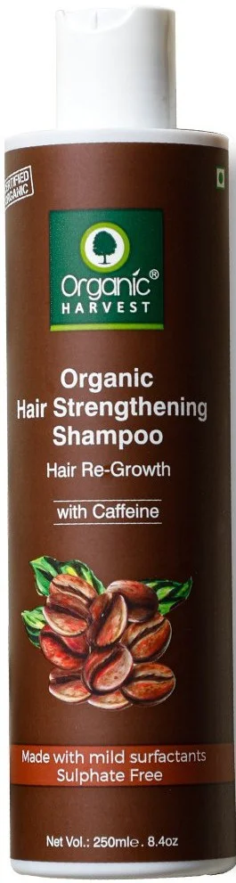 Dầu gội Organic Harvest Organic Hair Strengthening Shampoo Hair Re-growth With Caffeine