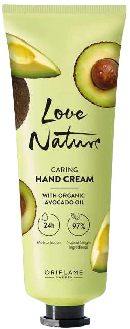 kem dưỡng da tay Oriflame Love Nature Caring Hand Cream With Organic Avocado Oil