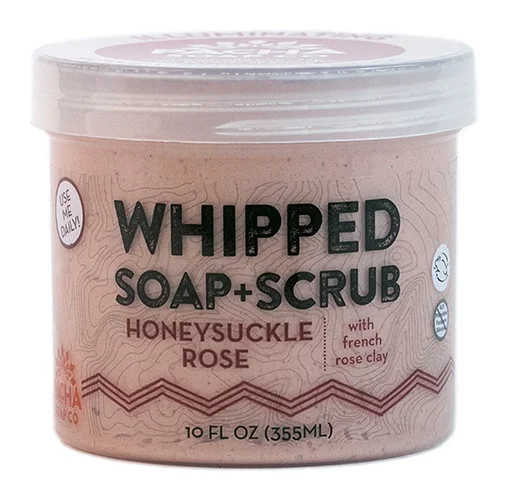 Pacha Soap Co Honeysuckle Rose Whipped Soap + Scrub