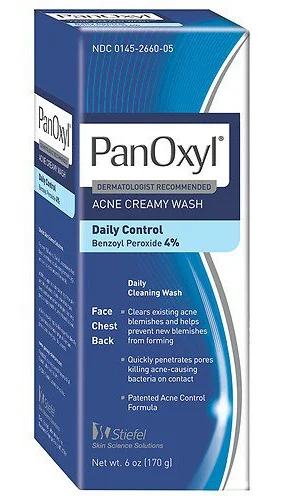 Panoxyl Acne Creamy Wash Benzoyl Peroxide 4% Daily Control