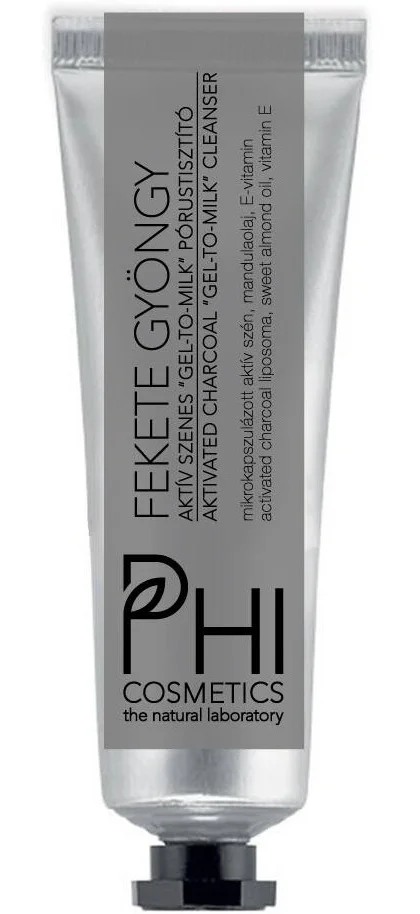 Sữa rửa mặt PHI Cosmetics Black Pearl Activated Charcoal Gel-to-Milk Cleanser