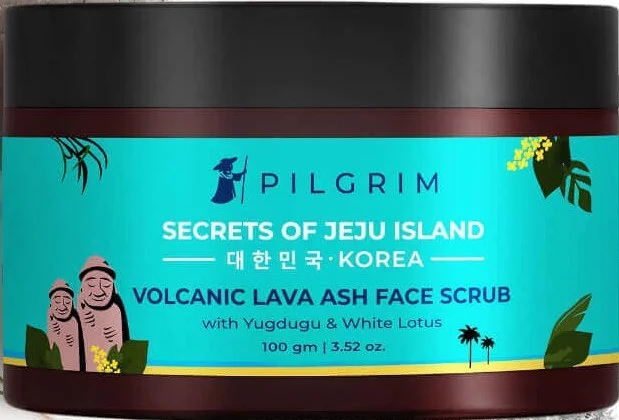 Tẩy da chết Pilgrim Volcanic Lava Ash Face Scrub With Yugdugu & White Lotus