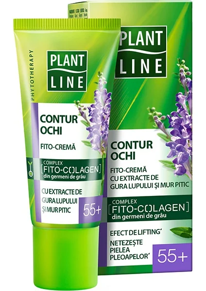Plant Line Crema Contur Pentru Ochi Cu Extract De Mur Pitic Plant Line, 55+