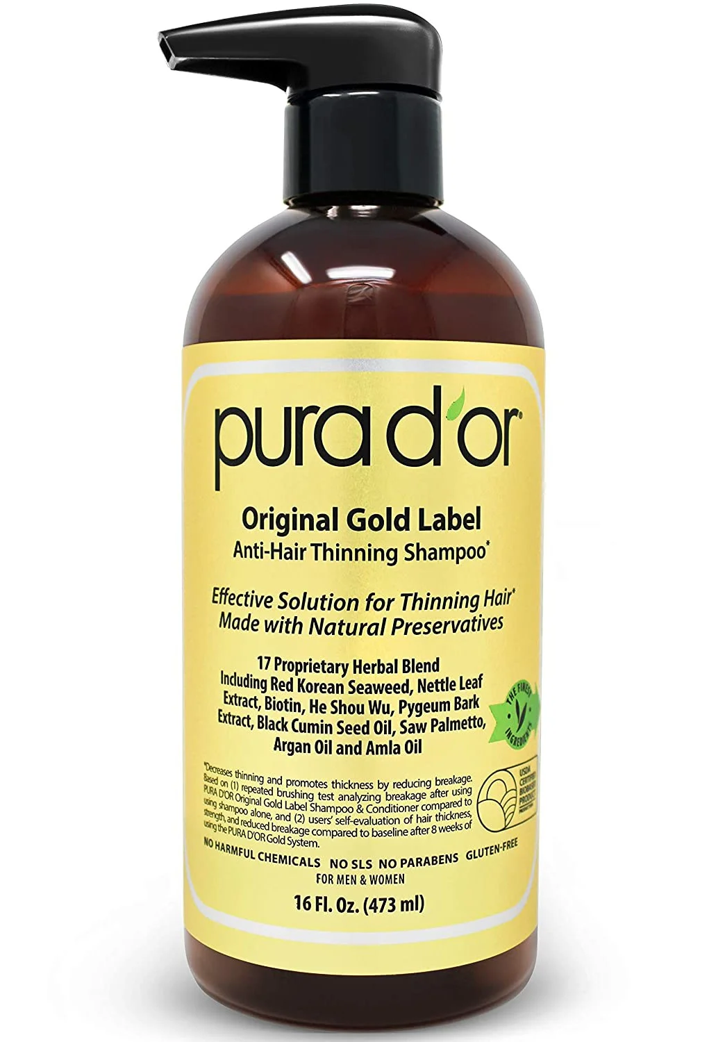 Pura D'or Original Gold Label Anti-thinning Shampoo