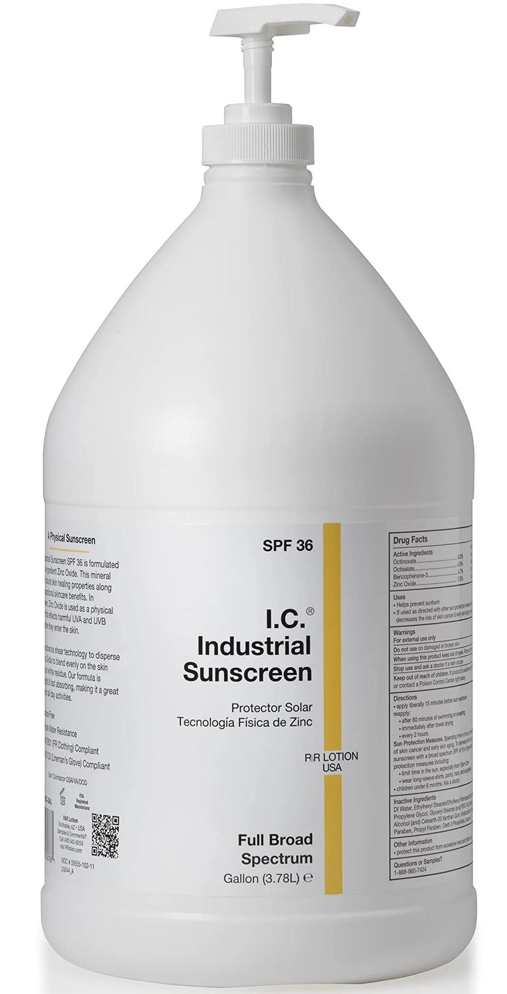 R&R Lotion Industrial Zinc Oxide Sunscreen SPF 36