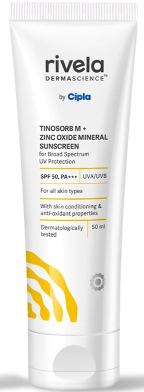 Kem chống nắng Rivela Dermascience Tinosorb M + Zinc Oxide Mineral Sunscreen