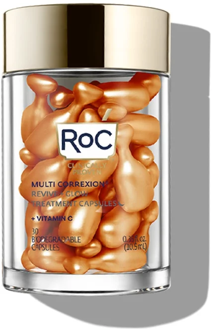 Tinh chất RoC Multi Correxion Revive + Glow Vitamin C Night Serum Capsules