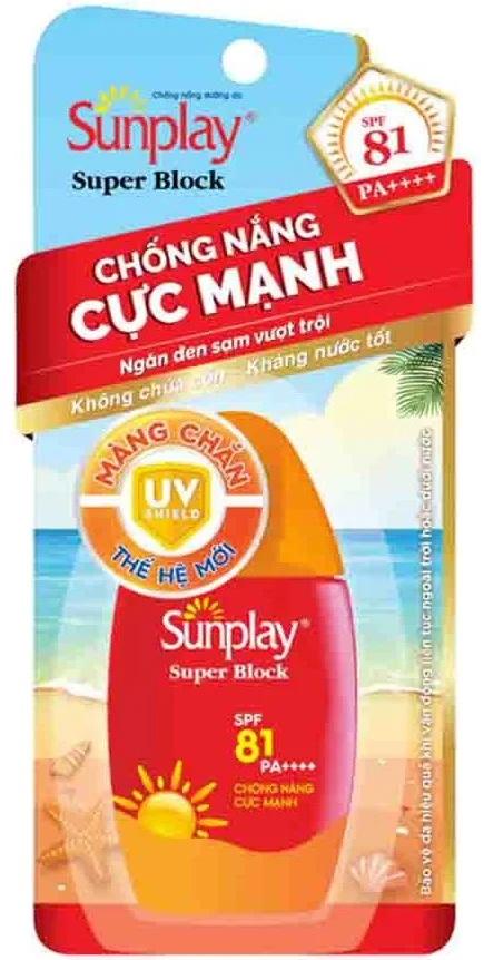Kem chống nắng cực mạnh dạng sữa Rohto Mentholatum Sunplay Super Block SPF81 Pa++++