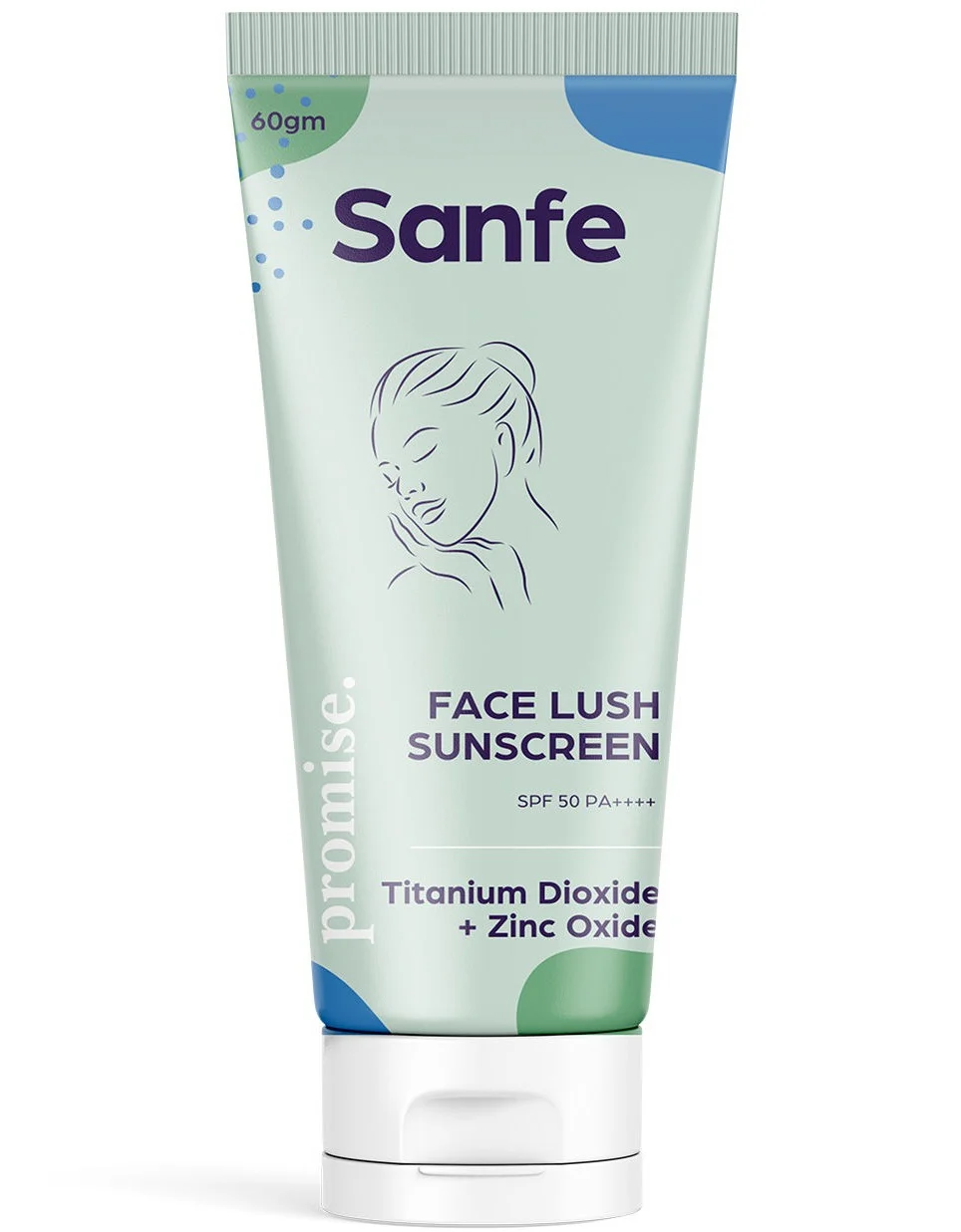 Kem chống nắng Sanfe Face Lush Sunscreen SPF50 With Titanium Dioxide + Zinc Oxide