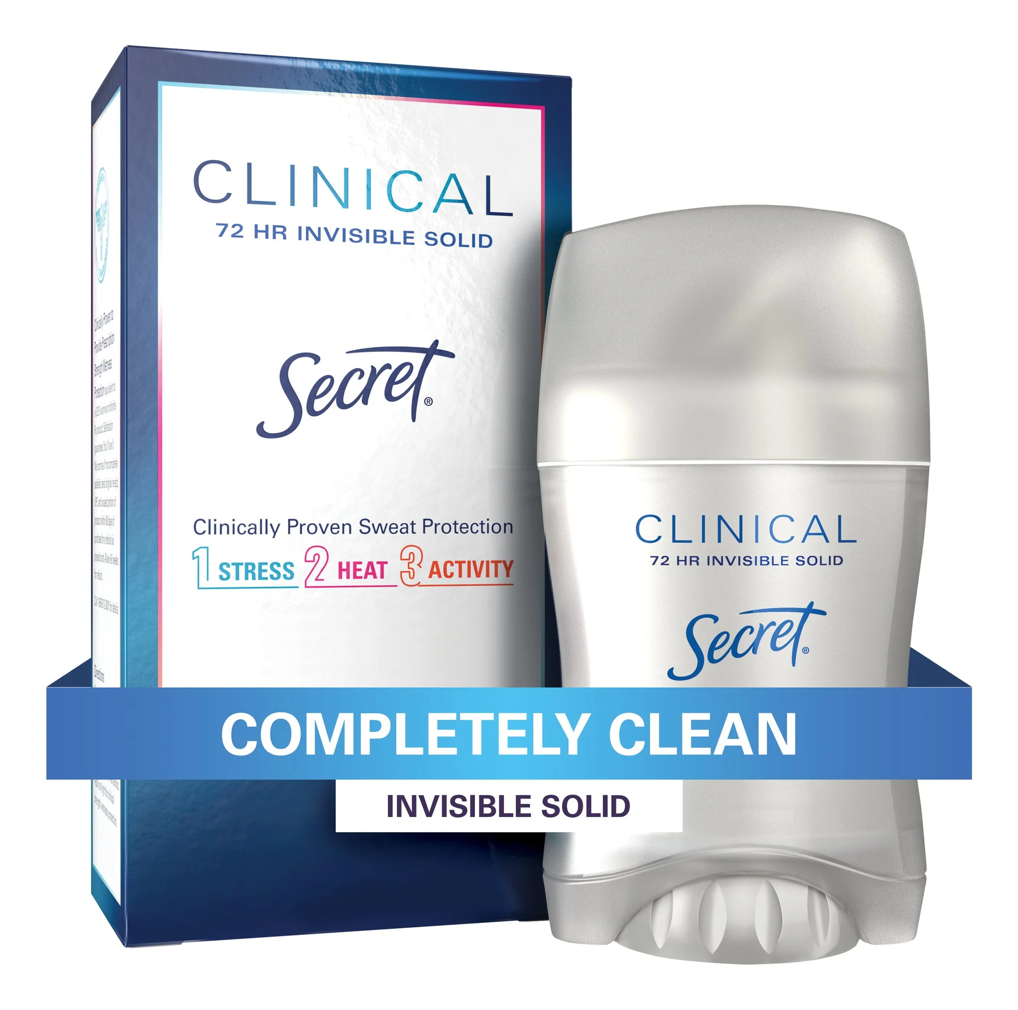 Sản phẩm khử mùi Secret Clinical Strength Antiperspirant And Deodorant For Women Invisible Solid Completely Clean