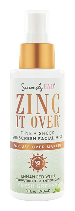 Seriously Fab Zinc It Over Sunscreen Facial Mist - Unscented