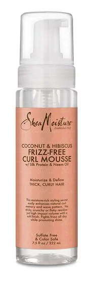 Shea Moisture Coconut And Hibiscus Frizz Free Curl Mousse
