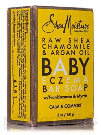 Xà phòng Shea Moisture Raw Shea Chamomile & Argan Oil Baby Eczema Bar Soap W/ Frankincense And Myrrh