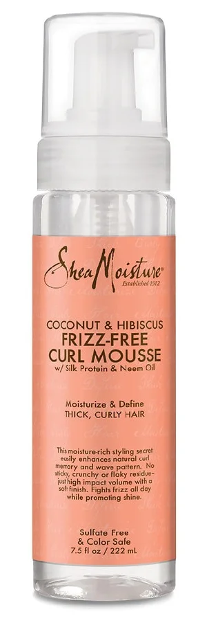 Phấn tươi SheaMoisture Curl Mousse For Frizz Control Coconut And Hibiscus With Shea Butter