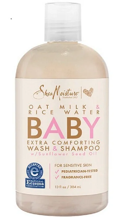 SheaMoisture Oat Milk & Rice Water Baby Wash & Shampoo W/ Sunflower Seed Oil