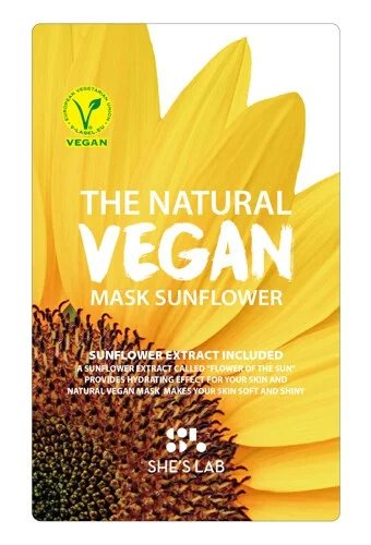 Mặt nạ She's Lab The Natural Vegan Sunflower Sheet Mask