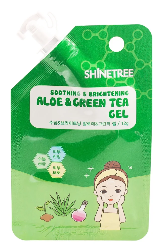 Shinetree Squeeze&Go Soothing & Brightening Aloe & Green Tea Gel