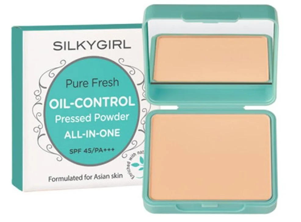 Phấn phủ Silky Girl Pure Fresh Oil Control Pressed Powder All In One SPF 45/PA+++