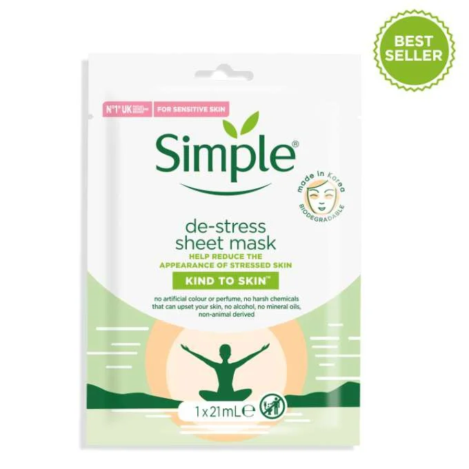 Mặt nạ Simple Kind To Skin De-Stress Sheet Mask